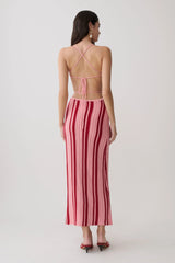 Shepherd Crochet Halter Maxi Dress - Pink
