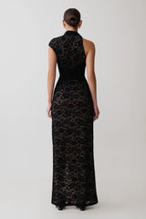 Trinh One Shoulder Maxi Dress - Black