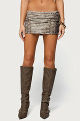 Teresa Printed Mesh Mini Skirt