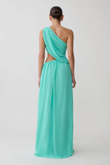 Aria Chiffon Cut Out Maxi Dress - Lagoon