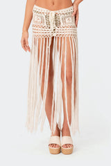Lillee Crochet Fringe Maxi Skirt