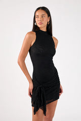 Perfect Stranger Sian Stretch Lace Mini Dress Black