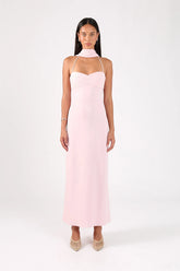 Perfect Stranger Luccia Scarf Maxi Dress Pink