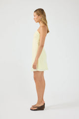 Perfect Stranger Billie Halter Mini Dress Lemon