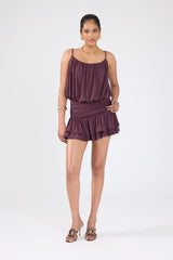 Perfect Stranger Payton Jersey Mini Dress Plum