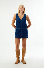 Rhythm Cece Contrast Stitch Denim Mini Dress