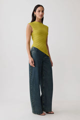 Marylee Knit Ribbed Sleeveless Top - Olive