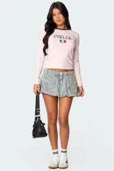 Jodi Denim Bubble Mini Skirt