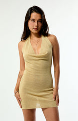 Beverly and Beck Honey Halter Mini Dress
