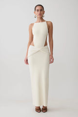 Nathaelie Sleeveless Maxi Dress - White