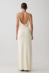 Joni Cowl Maxi Dress - Ivory