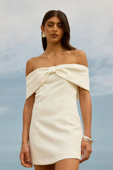 Perfect Stranger Lassie Bow Mini Dress White
