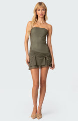 Edikted Evelin Ruched Hem Mini Dress