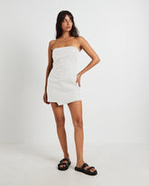 Lui Linen Mini Dress White