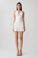 Peregrine Modal Halter Mini Dress - Ivory