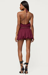 Edikted Aida Backless Bubble Mini Dress