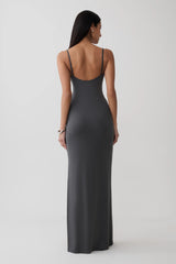 Erve Peached Jersey Maxi Dress - Charcoal