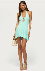 Edikted Heidy Cutout Halter Mini Dress