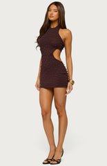Edikted Kelcey Bead Cutout Knit Mini Dress