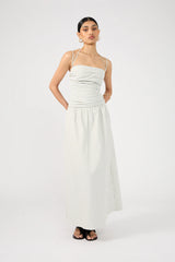 Perfect Stranger Devin Double Strap Maxi Dress Black Stripe