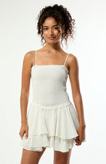 Your Favorite Lily Removable Strap Smocked Mini Dress