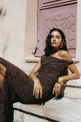 Perfect Stranger Lilo Lace Maxi Dress Brown