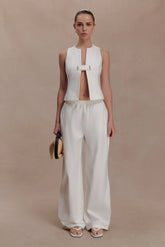 Aldea Cotton Sleeveless Top - White