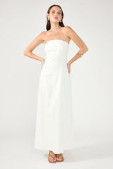 Perfect Stranger Menorca Strapless Maxi Dress White