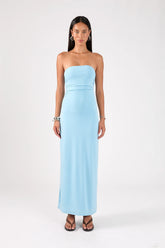 Perfect Stranger HERA STRAPLESS MAXI DRESS Blue