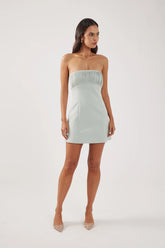 Perfect Stranger Olsen Strapless Mini Dress Green