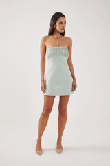 Perfect Stranger Olsen Strapless Mini Dress Green