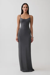Erve Peached Jersey Maxi Dress - Charcoal