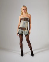Chelsea Denim Kilt Mini Dress