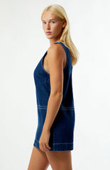 Rhythm Cece Contrast Stitch Denim Mini Dress