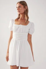 Perfect Stranger Whisper Lace Mini Dress White