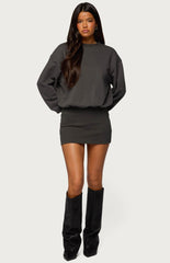 Edikted Annalee Backless Beaded Chiffon Mini Dress
