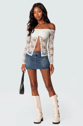Donnie Washed Denim Mini Skirt