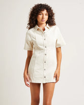 Rio Denim Mini Dress Ecru