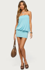 Edikted Tali Grommet Strapless Mini Dress