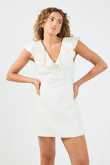 Perfect Stranger Pippa Ruffle Mini Dress White
