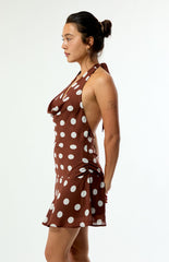 Beverly and Beck Tate Polka Dot Cowl Mini Dress