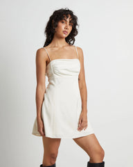 Brooke Push Up Mini Slip Dress in Ivory