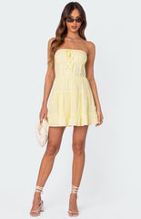 Edikted Liora Lacey Cotton Mini Dress