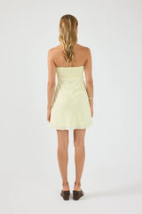 Perfect Stranger Billie Halter Mini Dress Lemon