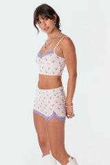 Flora Mesh Mini Skirt