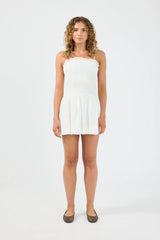Perfect Stranger Cameron Pintuck Mini Dress White