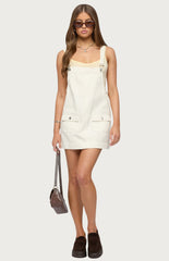 Edikted Overall Denim Mini Dress