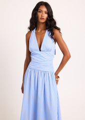 Alex Plunge Striped Maxi Dress