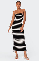 Edikted Knit Back Slitted Maxi Dress