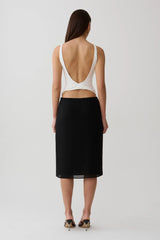 Yura Backless Twist Top - White